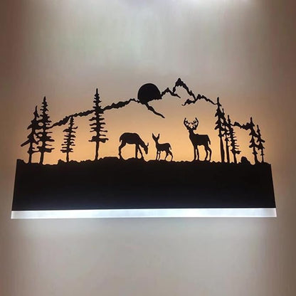 Wall Sconce LED Wall lamp (Sunset Deer)