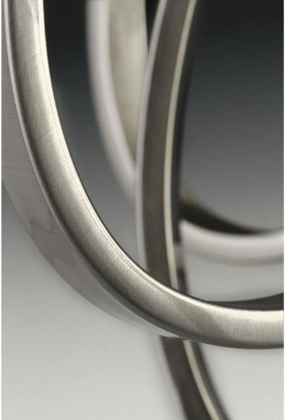 Torino Collection 3-Light Etched Glass Transitional Inverted Pendant Light Brushed Nickel