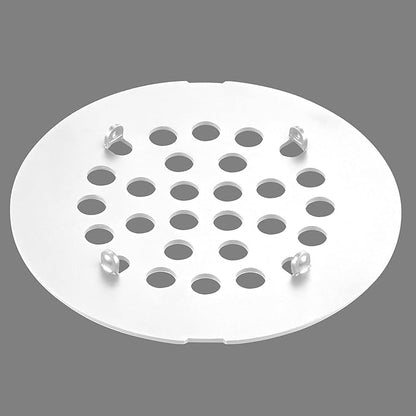 rrajj 4-1/4 (4.25) Inch(108mm) Round Snap-in Shower Floor Drain Cover Replacement Cover (White)