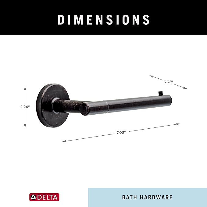 DELTA FAUCET-Faucet 759500-RB DELTA FAUCET Bath Hardware, 3.31 x 7.00 x 3.31 Inches, SpotShield Venetian Bronze