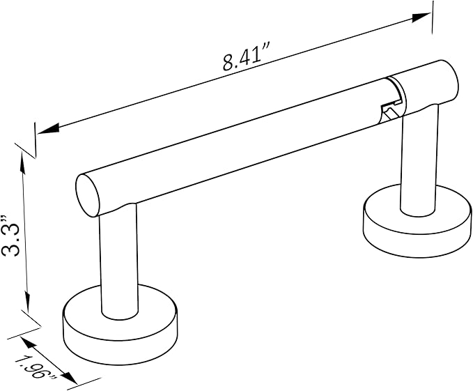 BVL Toilet Paper Holder Matte White Wall Mount Stainless Steel 304 Large Mega Roll