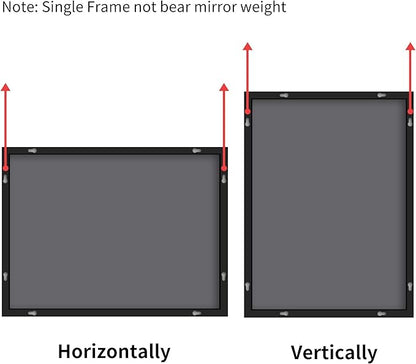 30x72inch Bathroom Mirror, Black Rectangle Mirror with Thin Frame, Large Rectangular Wall Mirror for Bathroom, Living Roomm, Hair Salon, Big Farmehouse Mirror Hang Horizontal/Vertical