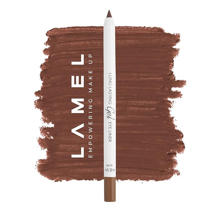 Brown Green Eyeliner, Ultra Long Lasting Gel Eyeliner Pencil, Waterproof Eye Liner, Smudge Proof, Creamy Eye Pencil, Sweat Proof Makeup, Highly-Pigmented (408 Shade)