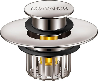 Bathtub Stopper | Pop-up Tub Stopper with Strainer, Shower Drain Hair Catcher | Bathroom Drain Plug | Drain Protector for 1-1/2 to 1-3/4" Bath Drain Hole