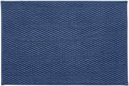Bathroom Rugs Non Slip Washable, Super Absorbent Thin Bath Mat Small Quick Dry Low Pile Bathroom Rug, Navy Blue 20"x30"