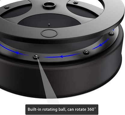 VAEHOLD Lazy Susan Stainless Steel Black Spice Rack Turntable for Pantry Cabinet - Decorative Trays Storage Containers Organizer for Kitchen Cabinet, Snacks, Bathroom (10 inches)