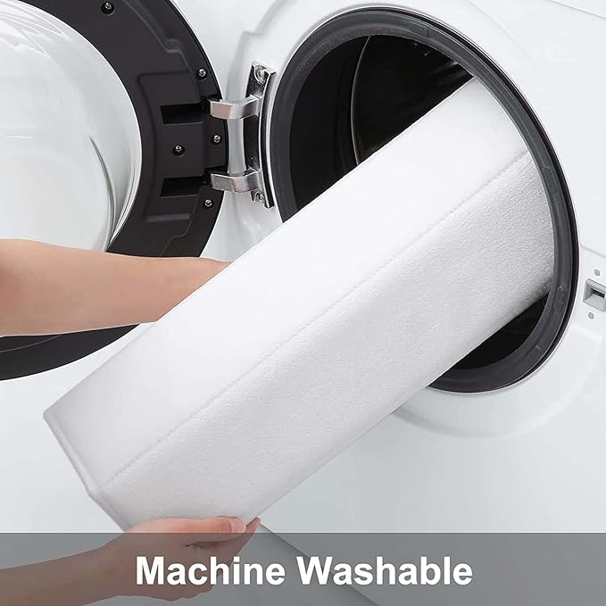 Buganda Memory Foam Bath Mat, 70" x 24", Ultra Soft and Non-Slip Bathroom Rugs, Water Absorbent and Machine Washable Bath Rug Runner for Bathroom, Shower, and Tub, White