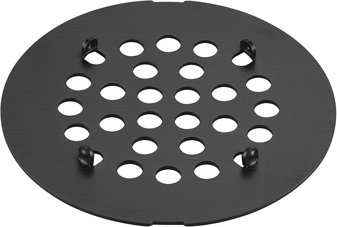 rrajj 4-1/4 (4.25) Inch(108mm) Round Snap-in Shower Floor Drain Cover Replacement Cover (Oil Rubbed Bronze)