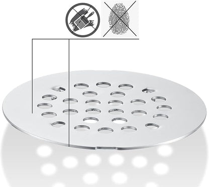 rrajj 4-1/4 (4.25) Inch(108mm) Round Snap-in Shower Floor Drain Cover Replacement Cover (Chrome)