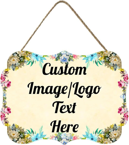 Custom Metal Sign Wooden Welcome Sign, 11.2*8 Inch, Personalized Home Decor Sign, Farmhouse Decorations for Home Office