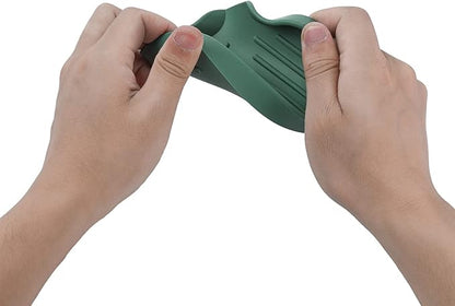 Silicone Bathroom Soap Dishes with Drain Spout-Bathroom and Kitchen Sink Organizer,Sponge Holder,Dish Soap Tray,Perfect for Dispenser,Scrubber,Bottle,Cup on Sink or Counter-Green 4.9"×3.2"