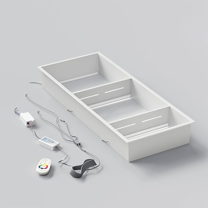 Stainless Steel Shower Niche 12" X 30", No Tile Needed Wall Niche with RGB Led Light, Recessed Shower Shelf for Bathroom Storage Over Mount Installation, Matte White