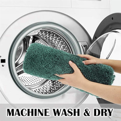 Suchtale Bath Rug for Non Slip Bath Mat - Shaggy, Thick Plush, Machine Washable - Hunter Green (20 x 32, Soft Microfiber)