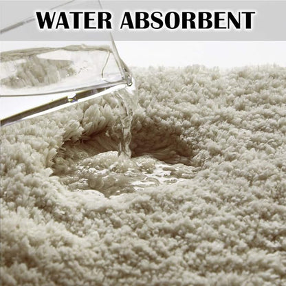 Suchtale Large Bathroom Rug Extra Soft and Absorbent Shaggy Bathroom Mat (24 x 40, Light Tan) Machine Washable Microfiber Bath Mat for Bathroom, Non Slip Bath Mat, Bathroom Floor Mats Rubber Back