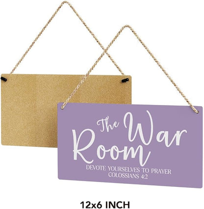Purple Decor Rustic War Room Decor Christian Decoration Bible Verse Wood Decoration Sign Christian Scripture Printed Wood Sign Wall Art Religious Gifts Faith Based Gifts