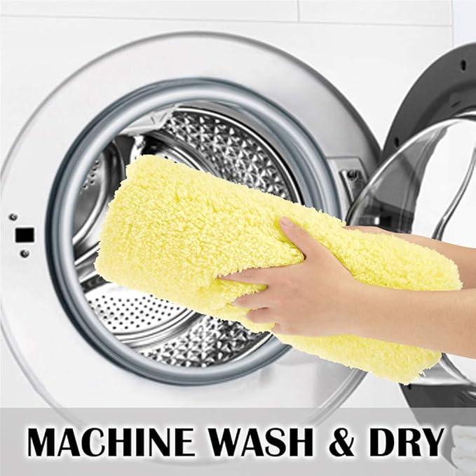 Suchtale Non Slip Bath Mat, 16 x 24, Yellow - Soft Microfiber Shaggy, Water Absorbent, Machine Washable, Thick Plush for Shower