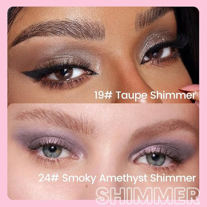evpct 2Pcs Cream Eye Shadow Brightener Sticks Set for Eyes Waterproof, Taupe Smoky Amethyst Shimmer Cream Eyeshadow Applicator Stick Long Lasting Pigmented Eye Makeup sombras en crema para ojos 19+24