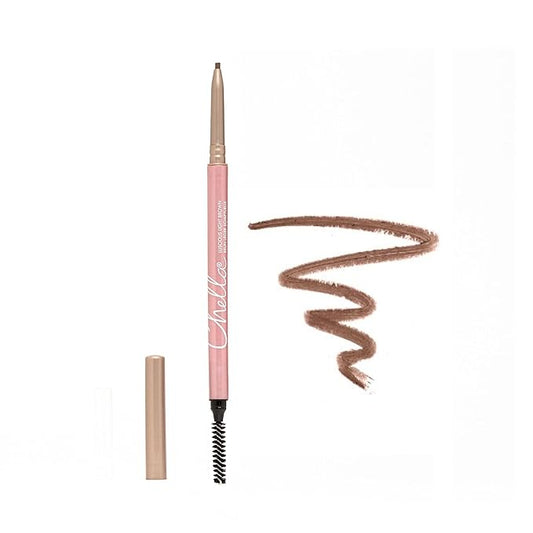 Chella Eyebrow Pencil - Vegan, Gluten Free, Cruelty Free, Paraben Free, Long Wearing, Smooth Consistency (Luscious Light Brown)