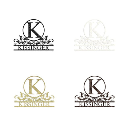 Personalized Metal Signs | Metal Name Sign | Split Letter Monogram | Home Decor Sign | Metal Wall Art | Last Name Sign | Outdoor Decor Sign | Personalized Wedding Gift | Housewarming Gift