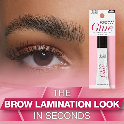 Ardell Brow Glue ?€? Clear Eyebrow Gel for Instant Lamination Lift with Styling Brush, All day Extreme Hold Brow Gel for Fluffy Defined Brows, 0.35 oz