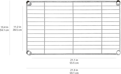 Amazon Basics 5-Shelf Adjustable, Storage Shelving Unit, (200 Pound Loading Capacity per Shelf), Steel Organizer Wire Rack, 23.2 x 13.4 x 60 inches (LxWxH), Chrome