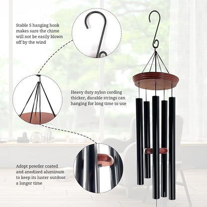 ASTARIN Wedding Wind Chimes for Outside, Custom Photo Personalized Wind Bells, Memorial Gifts for Anniversary, Celebration, Metal Wind Chime Gift in Garden, Patio, Porch, 36'' (Wedding-1)