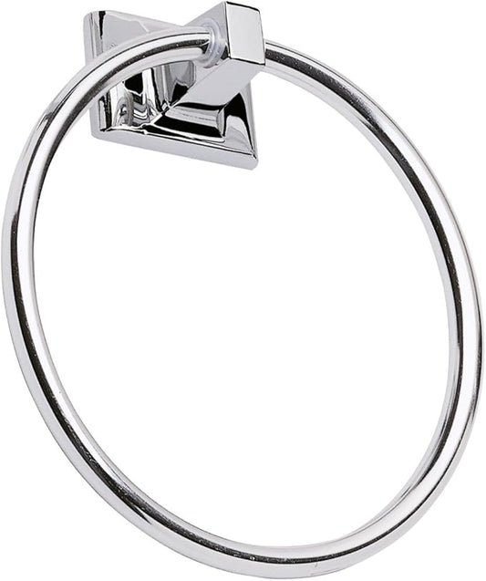Design House Millbridge Towel Ring, Concealed Screws, Standard Wall Mount, Easy Installation, Polished Chrome, 6 in, 5.91 in L x 6.44 in W x 1.65 in H, Item 533091
