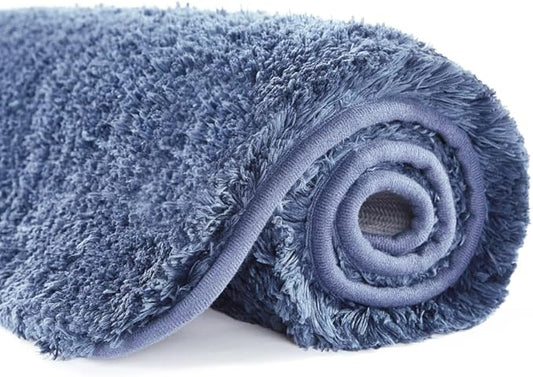 Suchtale Large Bathroom Rug Mat: Extra Soft & Absorbent Shaggy, 24 x 40, Blue; Machine Washable Microfiber, Non Slip, Luxury Floor Mat