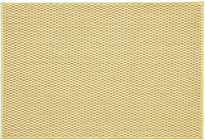 Bathroom Rugs Non Slip Washable, Super Absorbent Thin Bath Mat Quick Dry Low Pile Bathroom Rug, Yellow 24"x36"