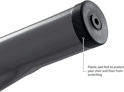 Amazon Basics Metal Dining Chairs, 4 Count, Dark Grey, 20.1 x 17.1 x 33.5 inches