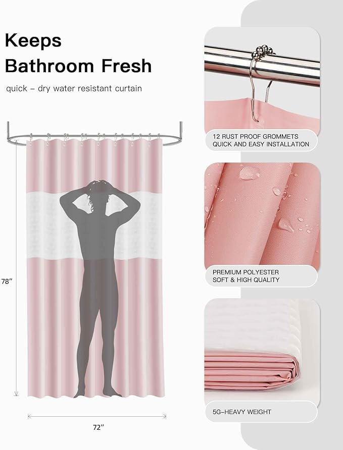 Bathroom Accessories Set,Pink Bathroom Set,24 Pieces Bathroom Accessory Set with Shower Curtain,Trash Can for Bathroom Accessories Décor and Home Gifts