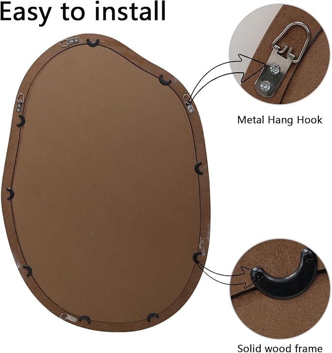 Irregular Mirror for Bathroom Vanity & Wall Decor - Asymmetrical Wall Mirror