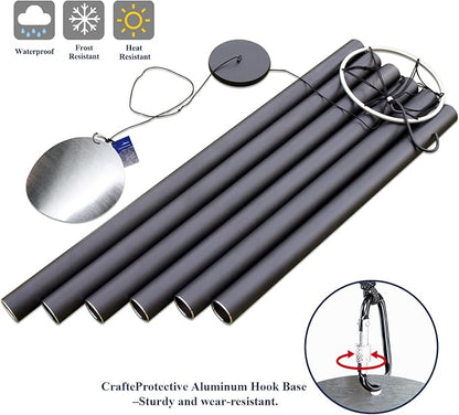 ASTARIN 78 Inch Wind Chimes for Outside with 6 Tubes Tuned Relaxing Melody, Extra Large Wind Chimes Outdoor Deep Tone for Patio, Backyard, Garden, and Outdoor Decor,Black