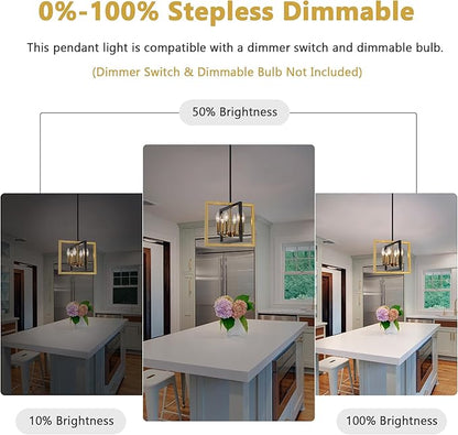 ANKYLHUA Small Black Gold Chandelier,6-Lights Ceiling Light Fixture E12,Adjustable Hight Pendant Lights Kitchen Island,Chandeliers for Dining Room Bedroom,Entryway,Foyer