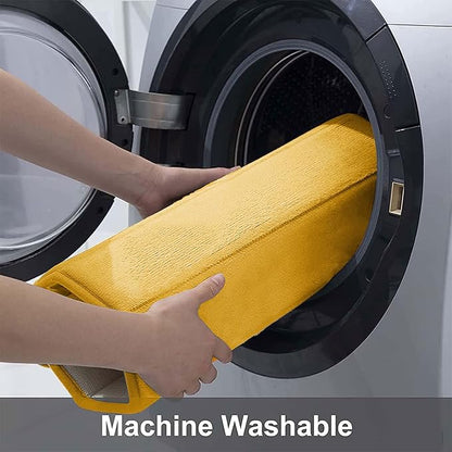 Buganda Memory Foam Bath Mat, 55" x 24", Ultra Soft and Non-Slip Bathroom Rugs, Water Absorbent and Machine Washable Bath Rug Runner for Bathroom, Shower, and Tub, Yellow