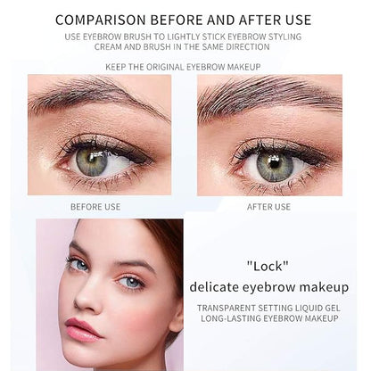 DAGEDA Clear Eyebrow Setting Gel, 2 Pack Brow Fix Gel, Waterproof And Sweat-Proof Eyebrow Repair Liquid Brows Styling Beauty Salon Home Use Makeup, 1.81oz