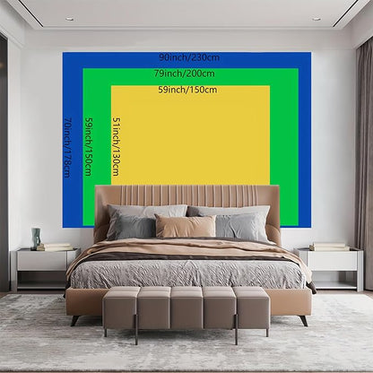 BSFHH Nature Tapestry Forest Tree Sea Cave Wall Hanging, Stream Through Rainforest Landscape Wall Art Tapestry for Bedroom Living room (Lake View, 110" × 87", Unframed)