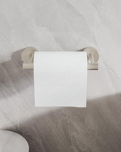 Ruacq Toilet Paper Holder Brushed Grey Double Post Pivoting Round Tissue Holders Roll Holder Hangers Toilet Paper Holders SUS 304 Stainless Steel Modern Wall Mounted