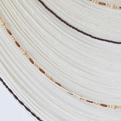 Macrame Wall Hanging Handcrafted Boho Wall Decor Bead Woven Wall Hanging for Bedroom, Living Room, Entryway, Farmhouse or Nursery Bohemian Home Aesthetic 57"x35"