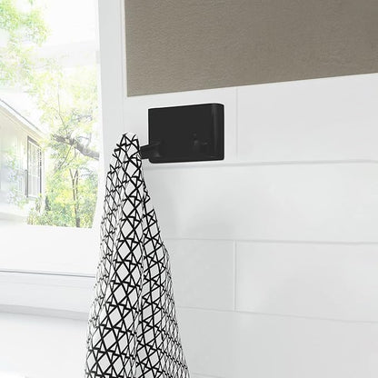 Design House 544593 Millbridge Double Robe Hook Heavy Duty Wall Mount Bathroom Hardware Matte Black