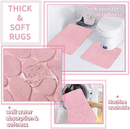 30PC Bathroom Accessories Set - Gorgeous Pink Bathroom Set, Bathroom Accessory Set, Pink Shower Curtain Set with 5PC Shower Caddy