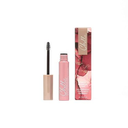 Chella Eyebrow Gel, Defining Clear Eyebrow Gel - Lightweight Formula for Natural, Long Lasting Makeup - Vegan, Cruelty Free, Paraben Free, Gluten Free