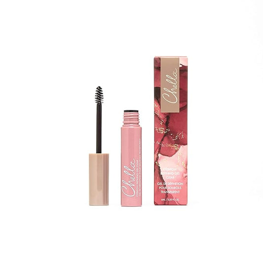 Chella Eyebrow Gel, Defining Clear Eyebrow Gel - Lightweight Formula for Natural, Long Lasting Makeup - Vegan, Cruelty Free, Paraben Free, Gluten Free