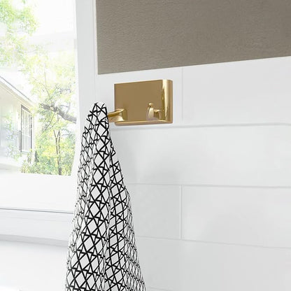 Design House 533307 Millbridge Classic Double Robe Hook for Bathroom Bedroom Closet or Office Polished Brass