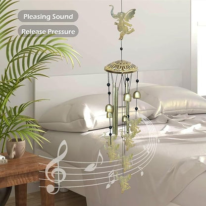 Elephants Wind Chimes for Outside,42" Metal Wind Chinme Indoor/Ourdoor Garden Yard Decoration Patio Home Porch Decor,Unique Windchimes Memorial/House Warming/Birthday Gifts,Elephant Gifts for Women