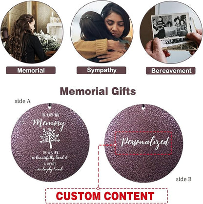 ASTARIN 36" Large Deep Tone Personalized Sympathy Wind Chimes, Memorial Wind Chime for Loss of Mother Father Loved One, Tree of Life Bereavement Gifts Decor Outdoor Patio Garden(Produced in USA)