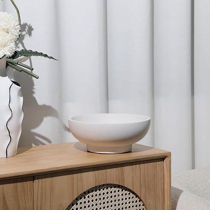 Concrete Fruit Bowl for Kitchen Counter - Modern Home Decor, Large Decorative Bowl for Fruits, Keys, and Candy, Durable and Stylish Design