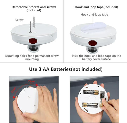 Cordless Spotlight Battery Powered, LED Accent Lighting with Remote and Timer, Display Puck Lights, Stick Uplight for Tree Portrait Gallery Picture Dartboard Painting Art Photo Plant