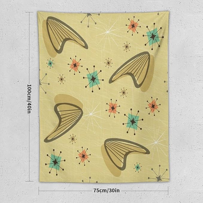 ICMOLYYENLO Boho Medieval Cat Tapestry, Abstract Atomic Starburst Geometric Aesthetic Art Wall Hanging For Bedroom Living Room Dormitory 30x40 Inches