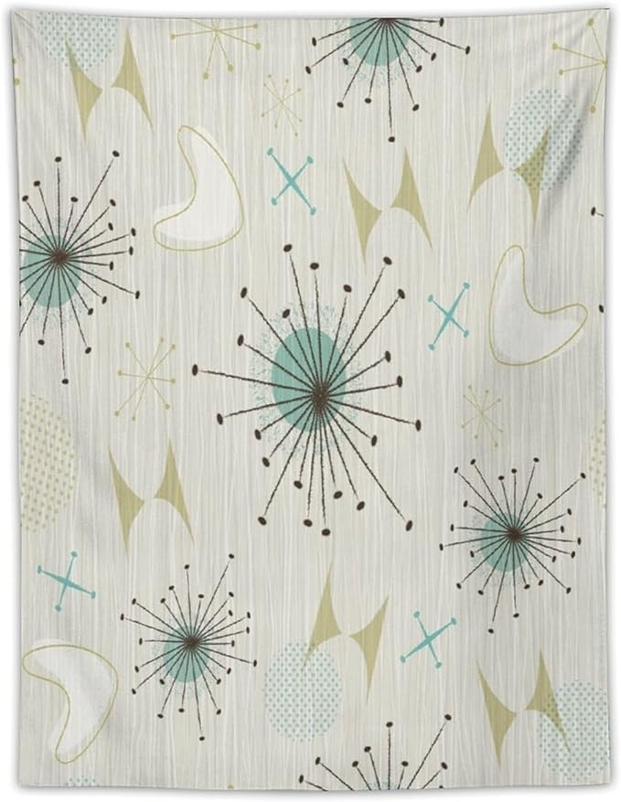 ICMOLYYENLO Boho Medieval Cat Tapestry, Abstract Atomic Starburst Geometric Aesthetic Art Wall Hanging For Bedroom Living Room Dormitory 30x40 Inches